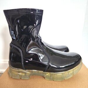 NEW Aquatalia Daliyah Patent Leather Sock Boots Waterproof Sz 8